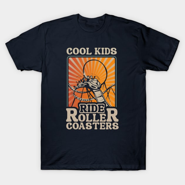 Cool Kids Ride Roller Coasters T-Shirt by Issho Ni